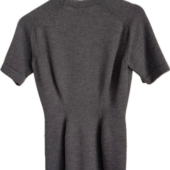 Salvatore Ferragamo Charcoal Knit Sweater 100% fleece wool vintage medium - Picture 2 of 6